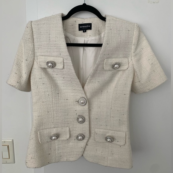 CURRENT SEASON NEW Retrofete McKenna tweed top - Picture 6 of 9